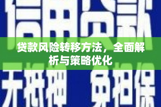 嘉黎贷款风险转移方法，全面解析与策略优化