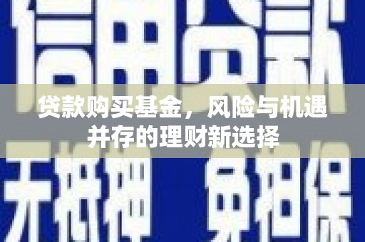 定陶贷款购买基金，风险与机遇并存的理财新选择