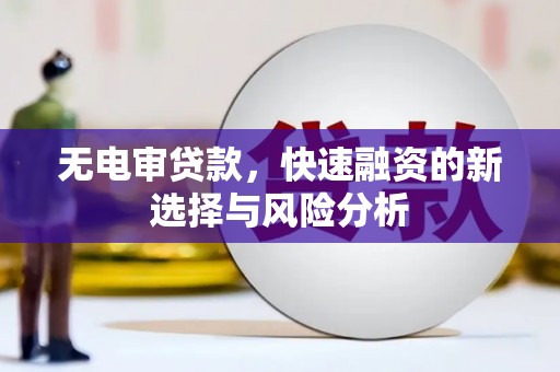 新庄无电审贷款，快速融资的新选择与风险分析