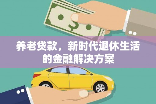 定陶养老贷款，新时代退休生活的金融解决方案