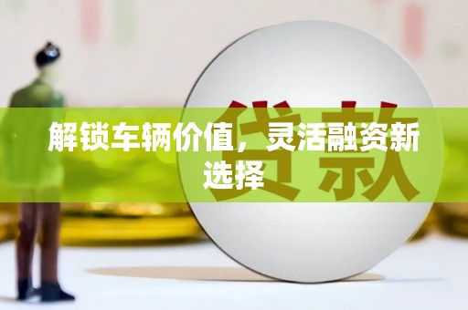 宣威解锁车辆价值，灵活融资新选择